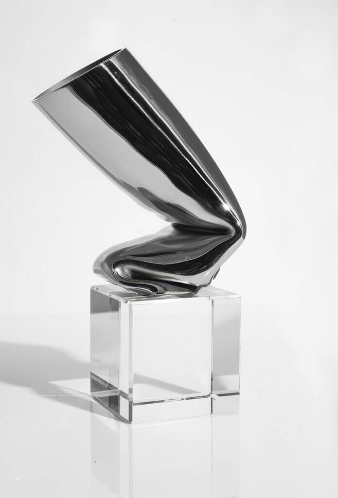 Photo sculpture Passion. Inox, cristal – 15 x 6 cm