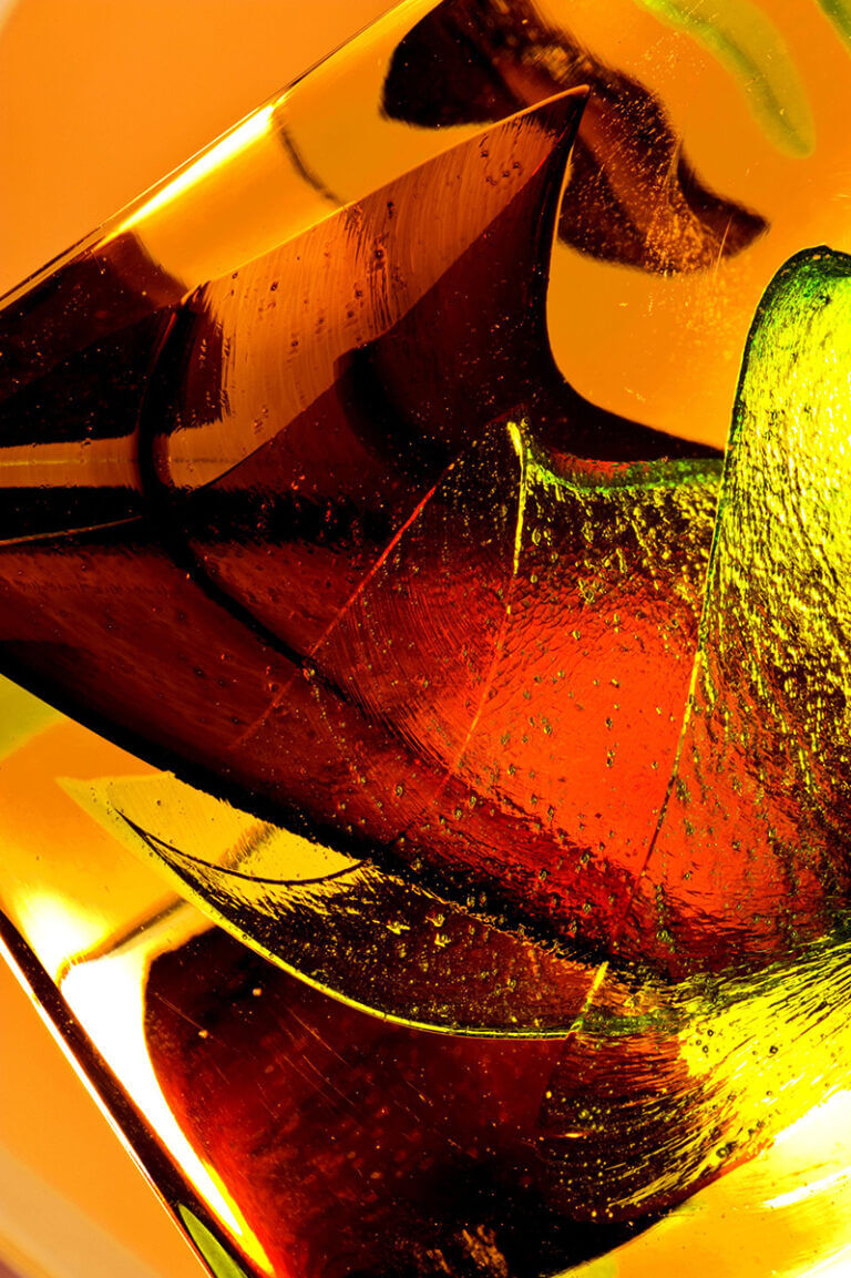 Photographie de la sculpture Souffle acidulé. Tirage en subligraphie, 150 x 100 cm