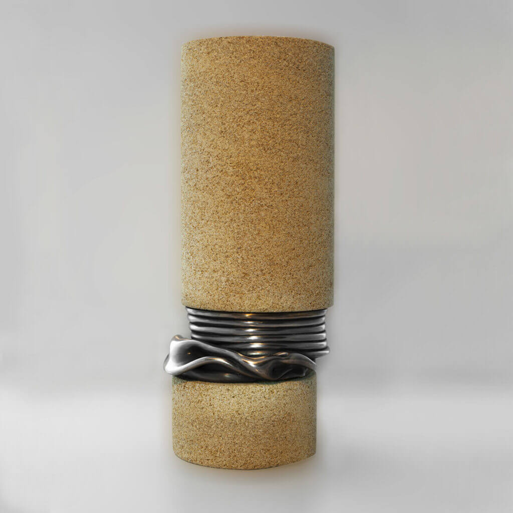 Photo sculpture Tourbillon. Acier, pierre - 24,5 x 10 cm