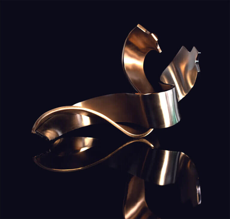 Photo sculpture Transe-en-danse. Inox, bronze - 40 x 30 x 28 cm