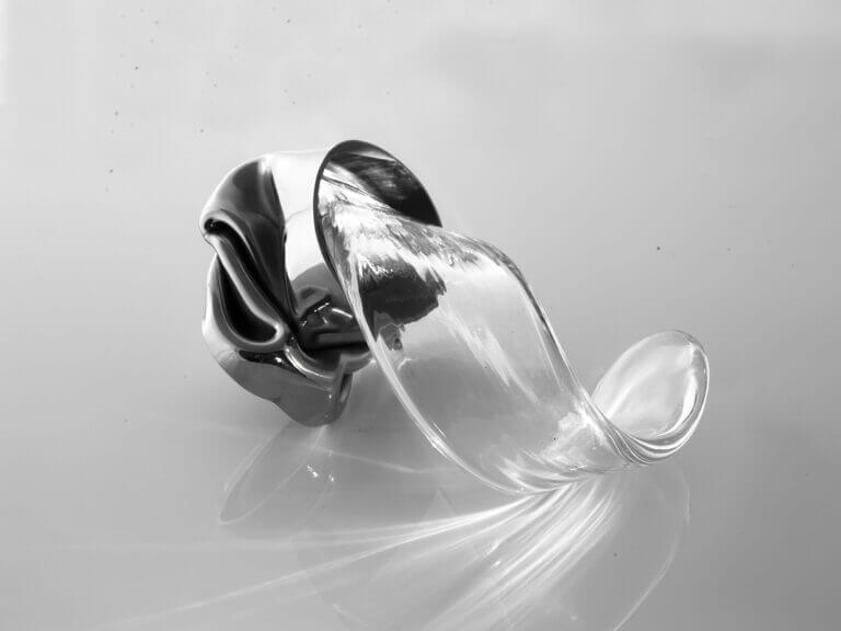 Photo sculpture Gourmandise. Inox, verre – 17 x 10 x 8 cm
